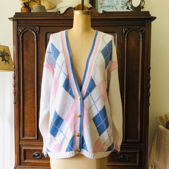 VINTAGE 80s Pastel Cardigan - Picture 12 of 12